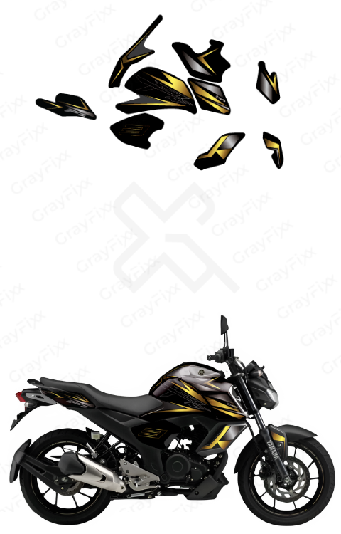 Strake Edition Full Body Sticker Compatible with FZ-S V3/V4 | Sticker Compatible with FZ-S V3/V4 Made In Premium Matte Vinyl With FPF (Fade Protection Film), Water Proof, Precut Sticker, Pack Of 1 Compatible with Both Side
